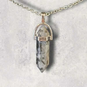 Black Spectrolite Pendant Necklace